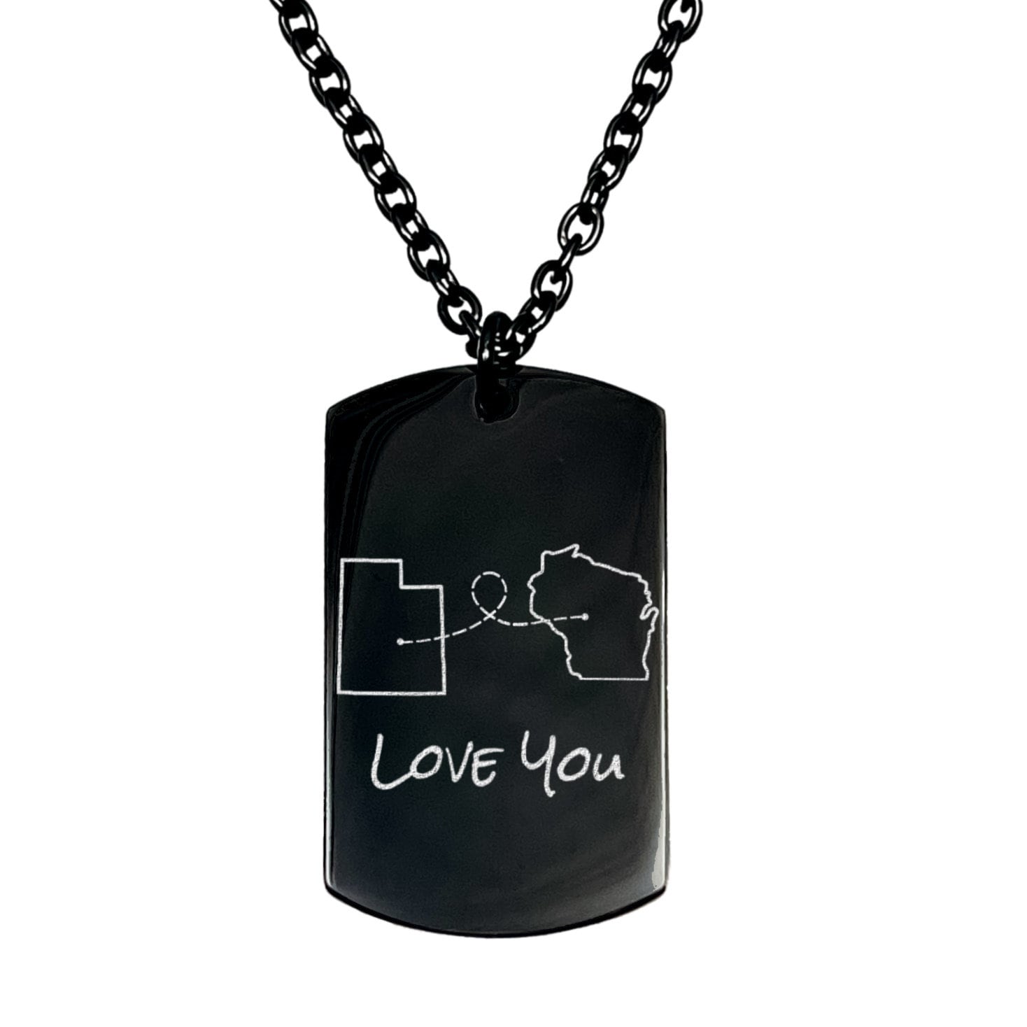 LONG DISTANCE STATE MEN'S NECKLACE - Avy + Tay