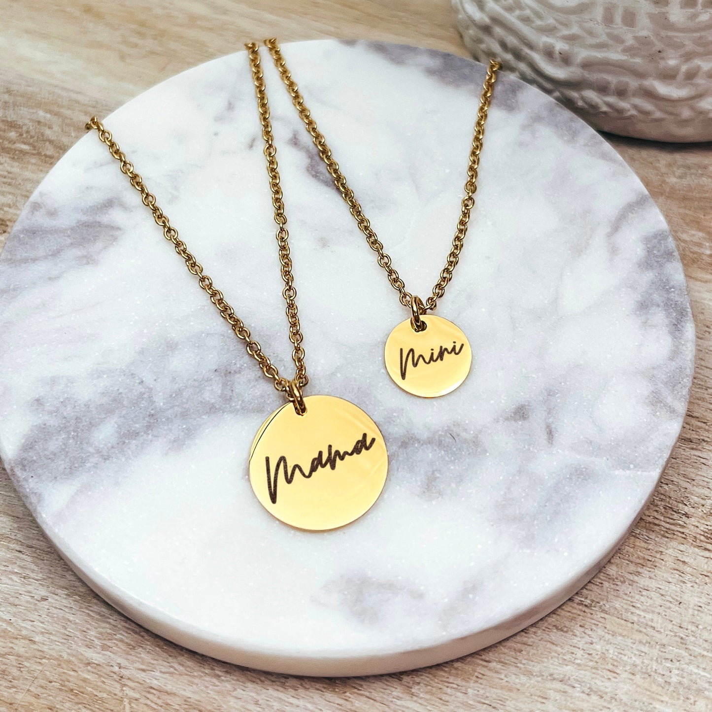 MAMA AND MINI MOMMY + ME NECKLACE SET - Avy + Tay