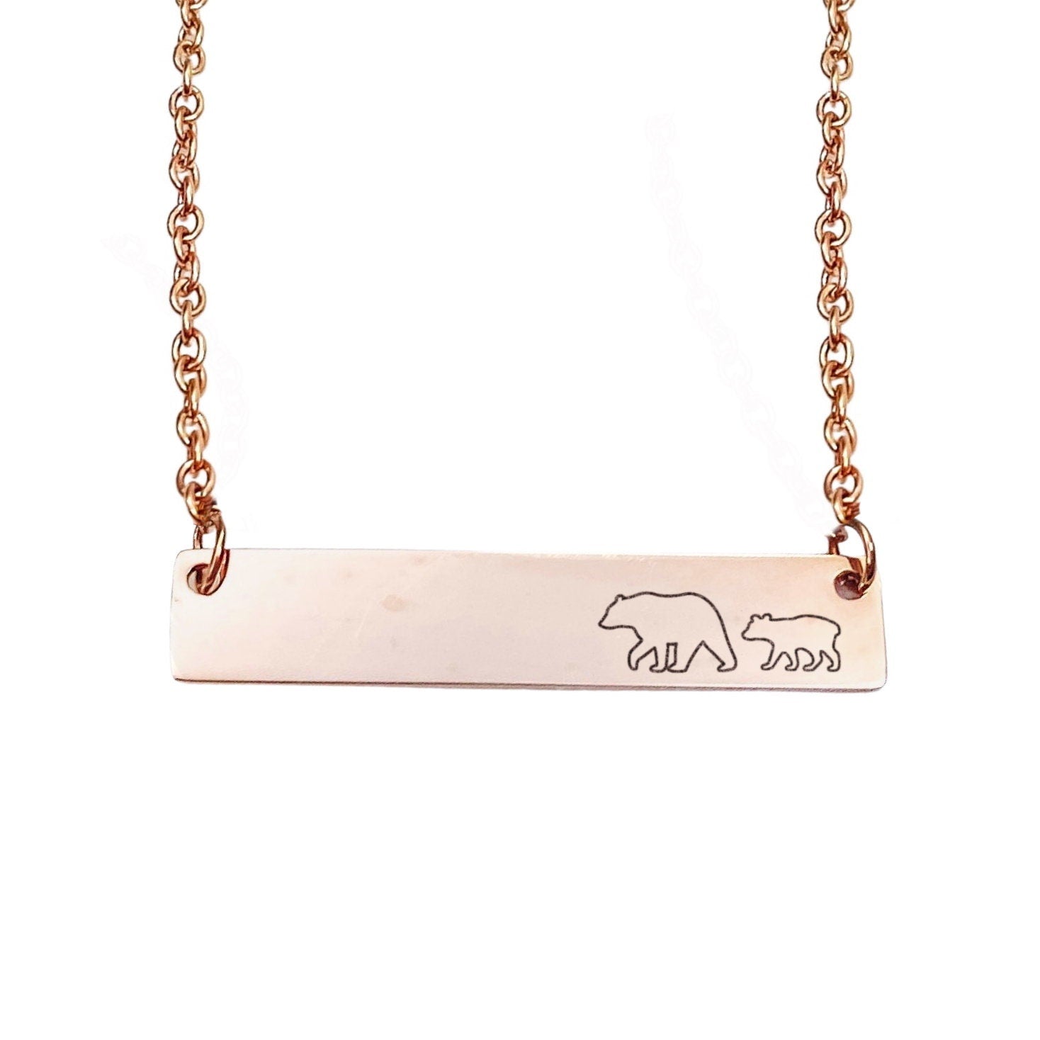 MAMA BEAR BAR NECKLACE - Avy + Tay