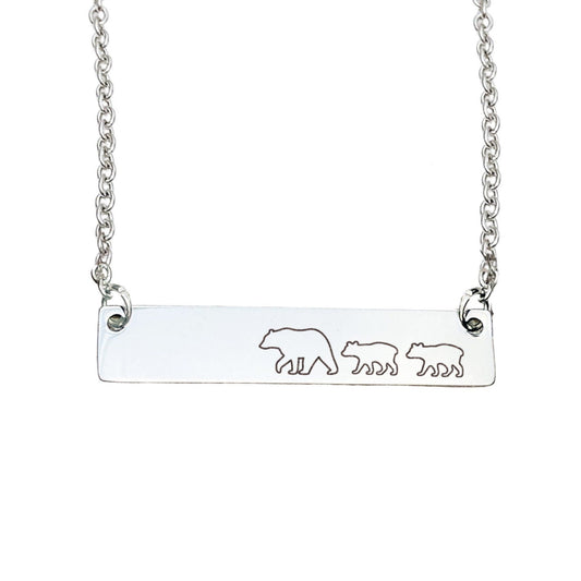 MAMA BEAR BAR NECKLACE - Avy + Tay