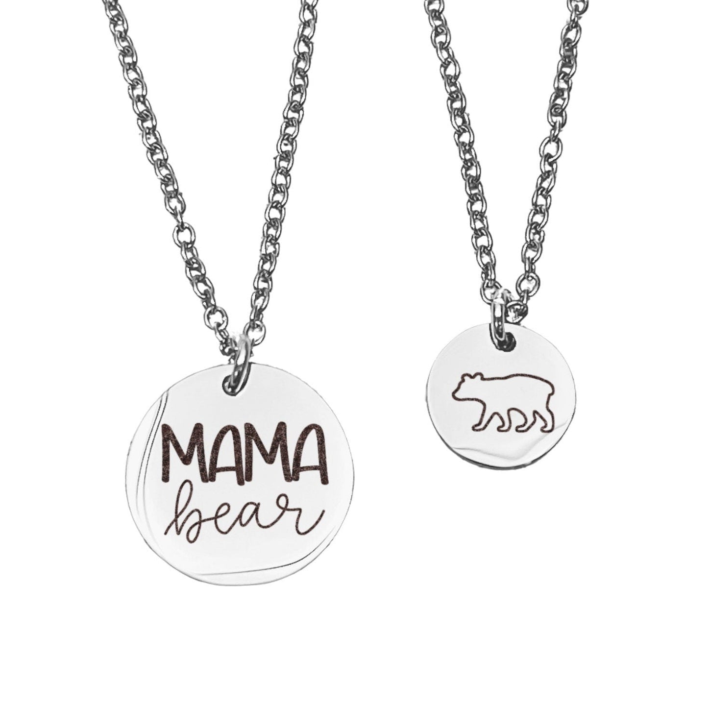 MAMA BEAR MOMMY + ME NECKLACE SET - Avy + Tay