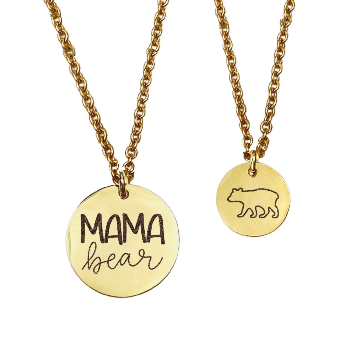 MAMA BEAR MOMMY + ME NECKLACE SET - Avy + Tay