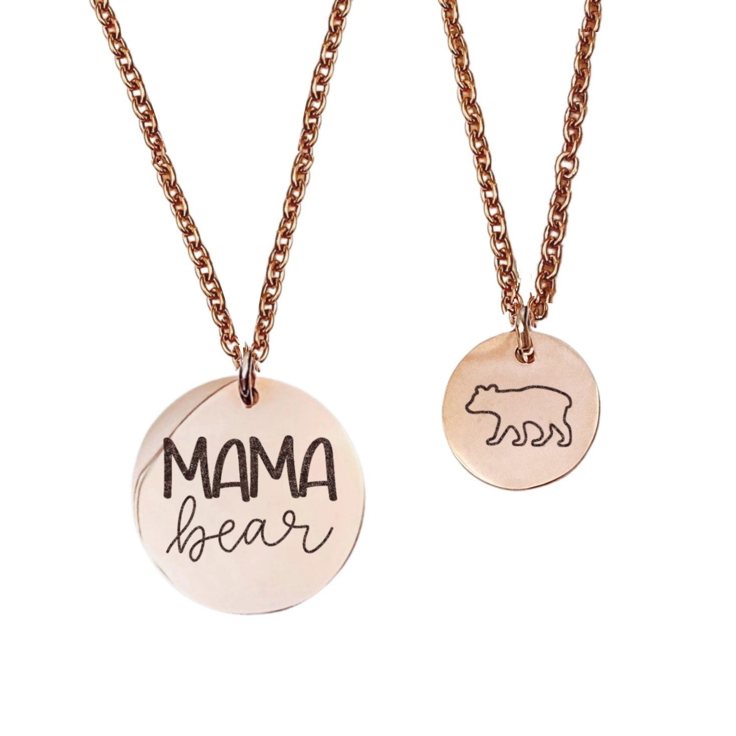 MAMA BEAR MOMMY + ME NECKLACE SET - Avy + Tay