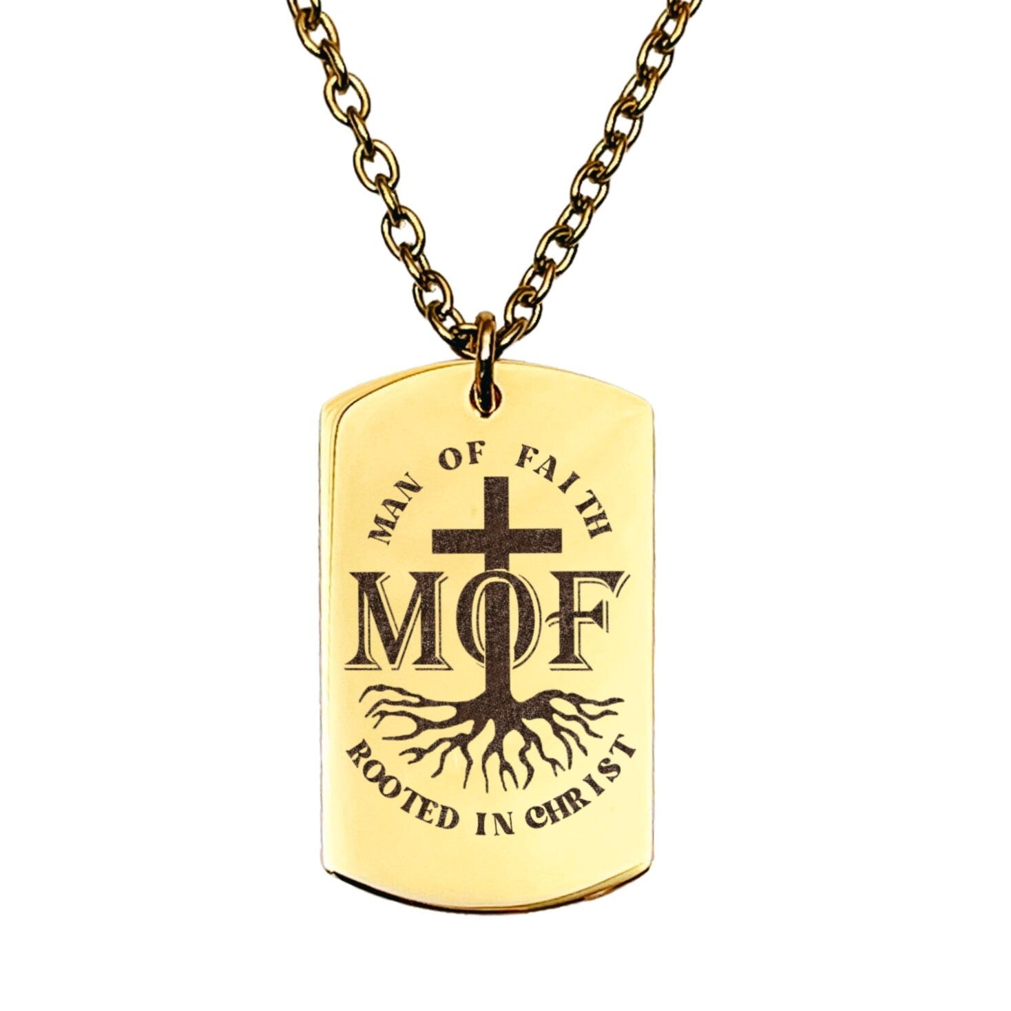 MAN OF FAITH ROOTED IN CHRIST MEN'S NECKLACE - Avy + Tay