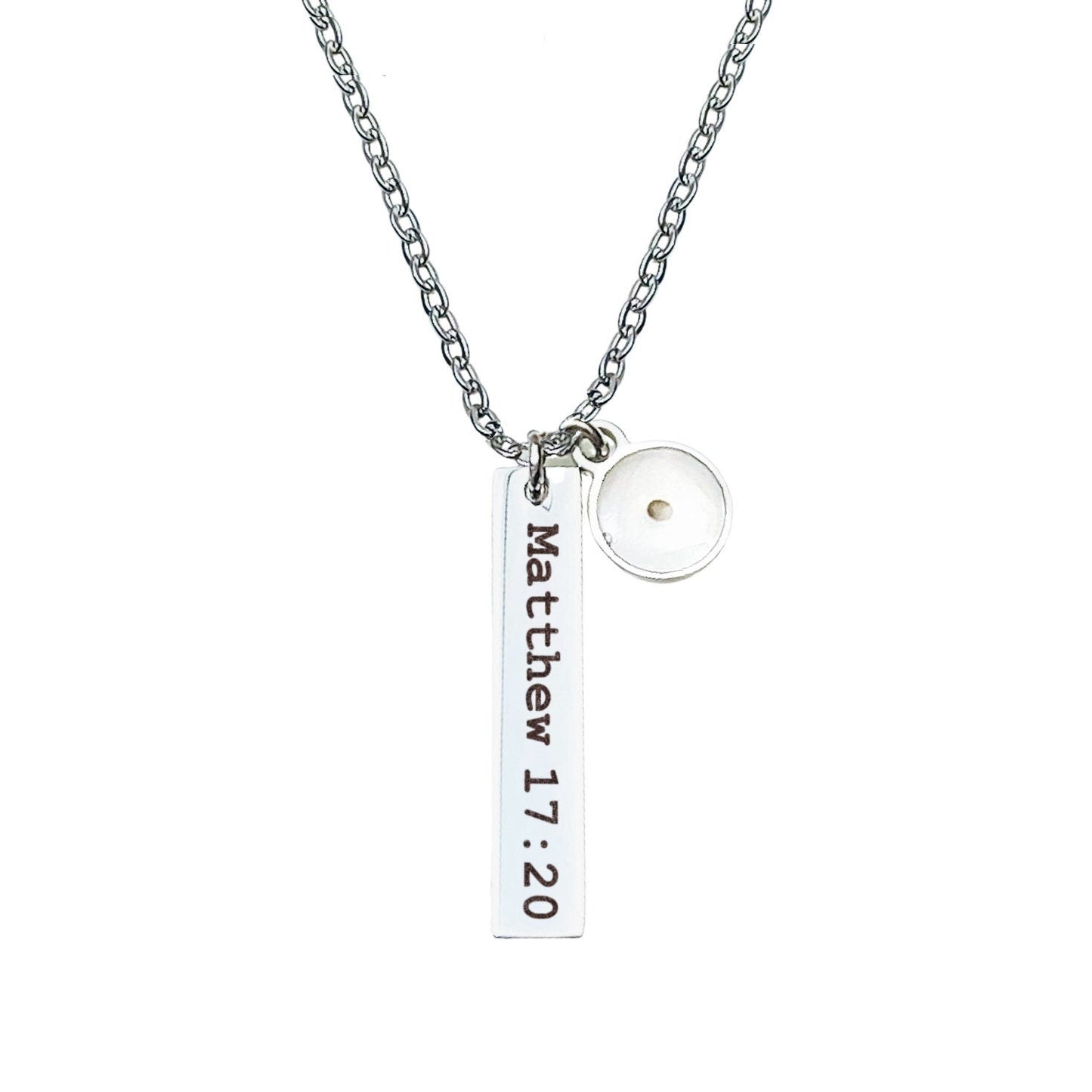 MATTHEW 17:20 MUSTARD SEED BAR NECKLACE - Avy + Tay