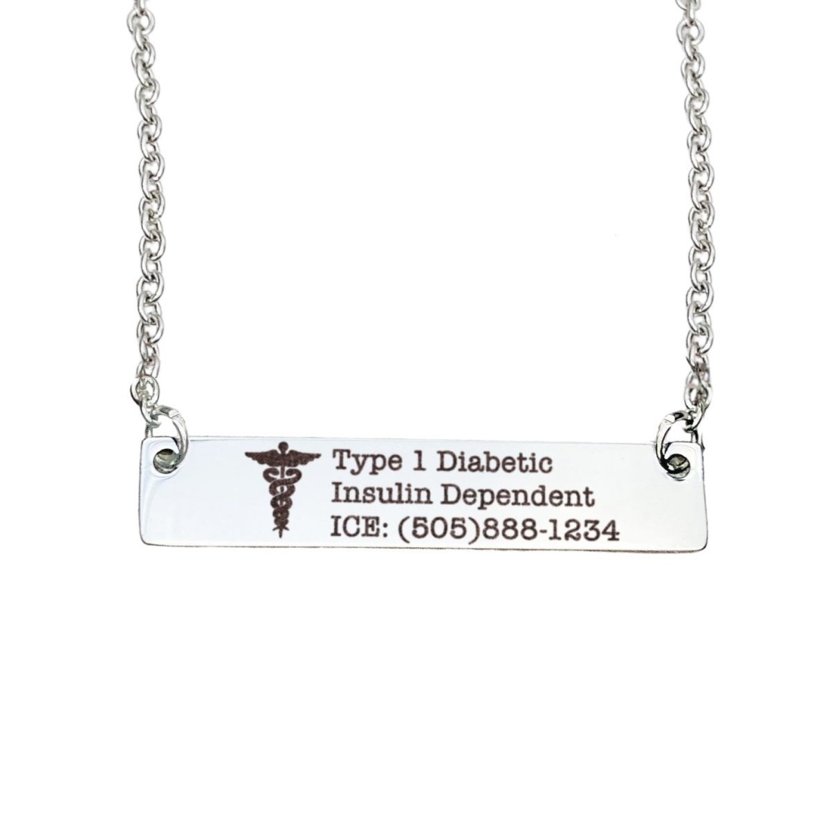 MEDICAL ID BAR NECKLACE - Avy + Tay