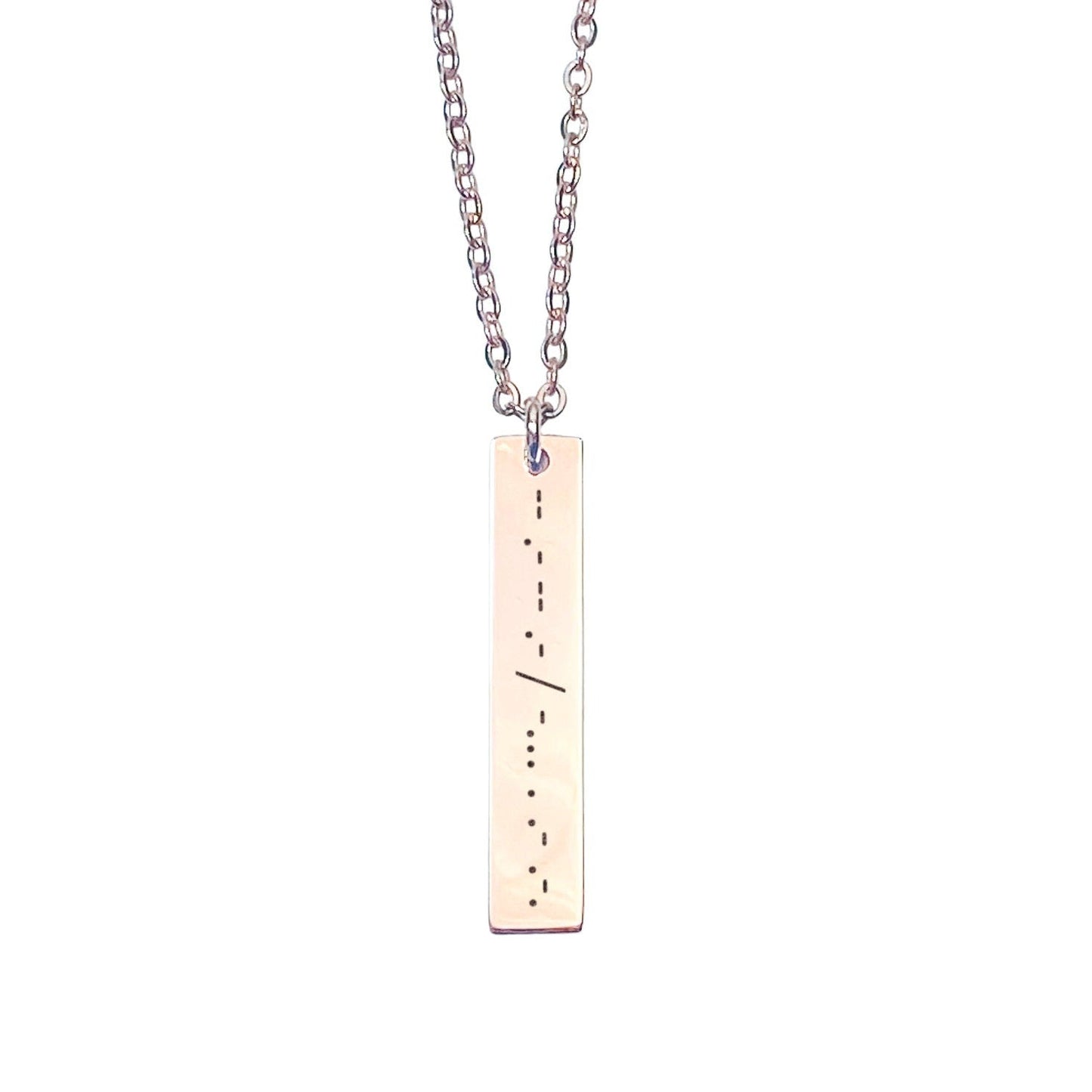 MORSE CODE BAR NECKLACE - Avy + Tay