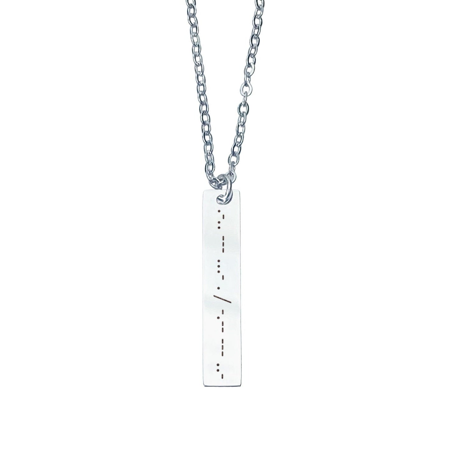 MORSE CODE BAR NECKLACE - Avy + Tay