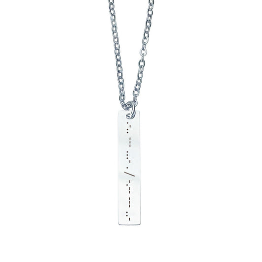 MORSE CODE BAR NECKLACE - Avy + Tay