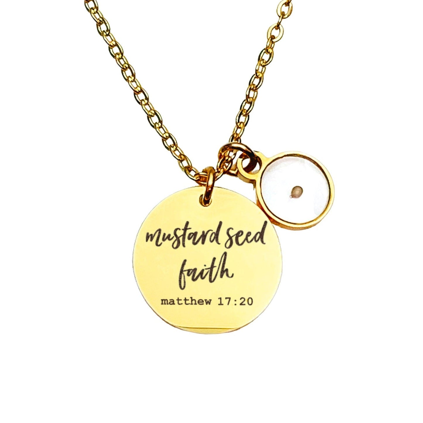 MUSTARD SEED FAITH MATTHEW 17:20 NECKLACE - Avy + Tay