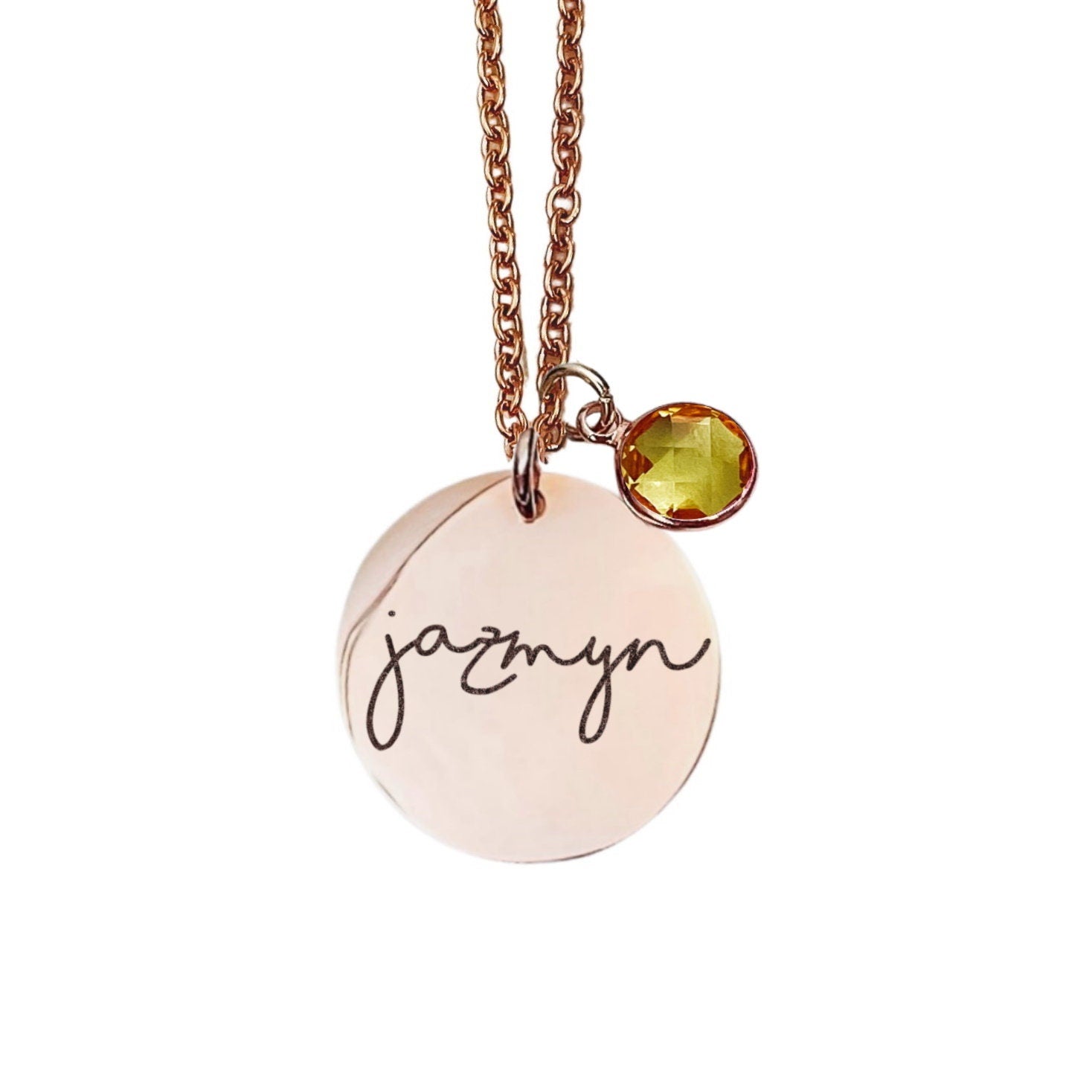 NAME + BIRTHSTONE NECKLACE - Avy + Tay