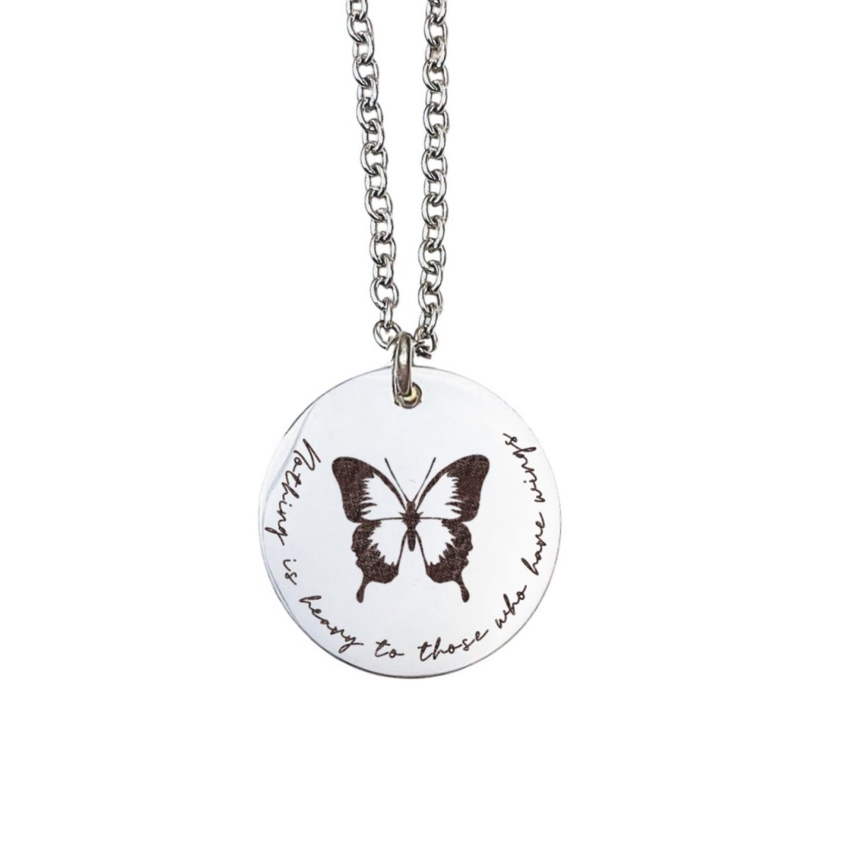 NOTHING IS HEAVY TO THOSE WHO HAVE WINGS NECKLACE - Avy + Tay