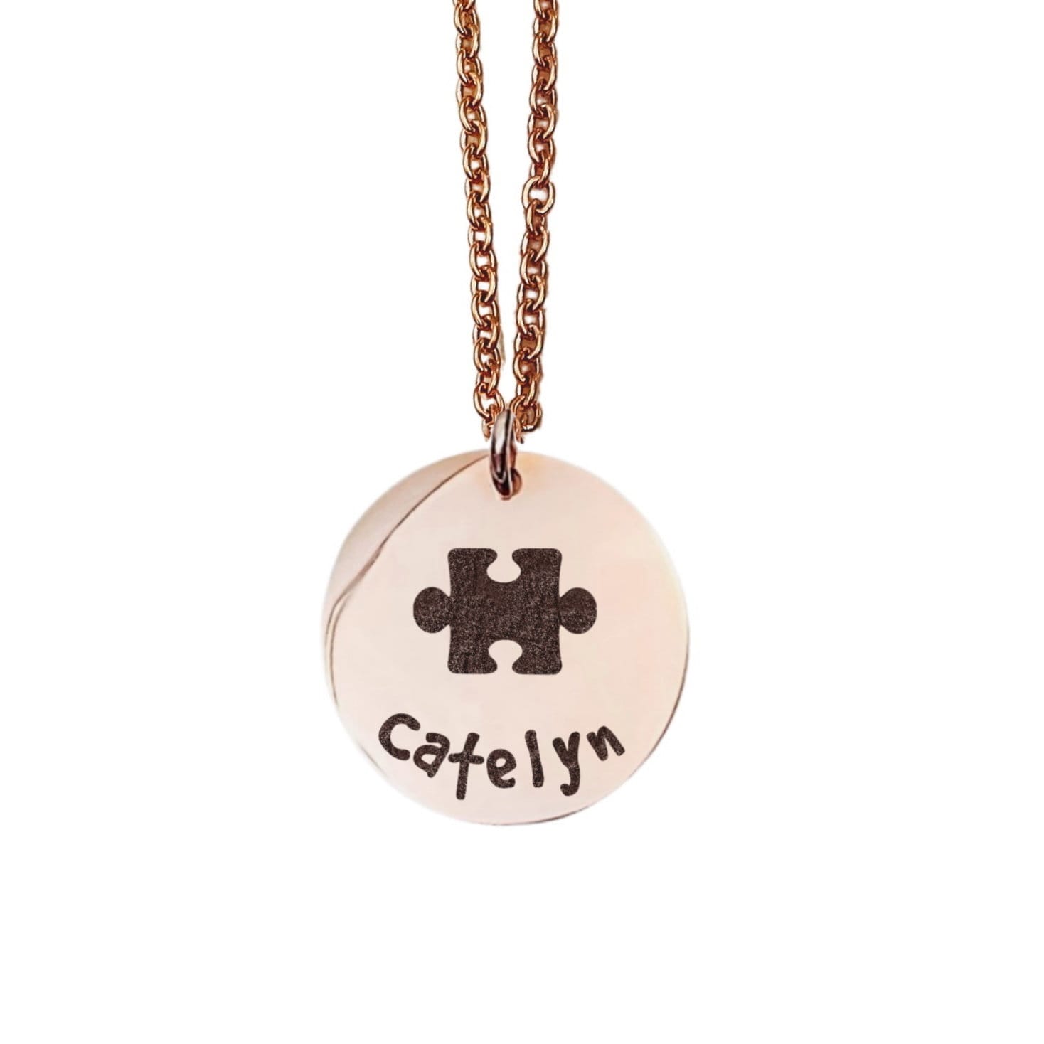 PUZZLE PIECE + NAME NECKLACE - Avy + Tay