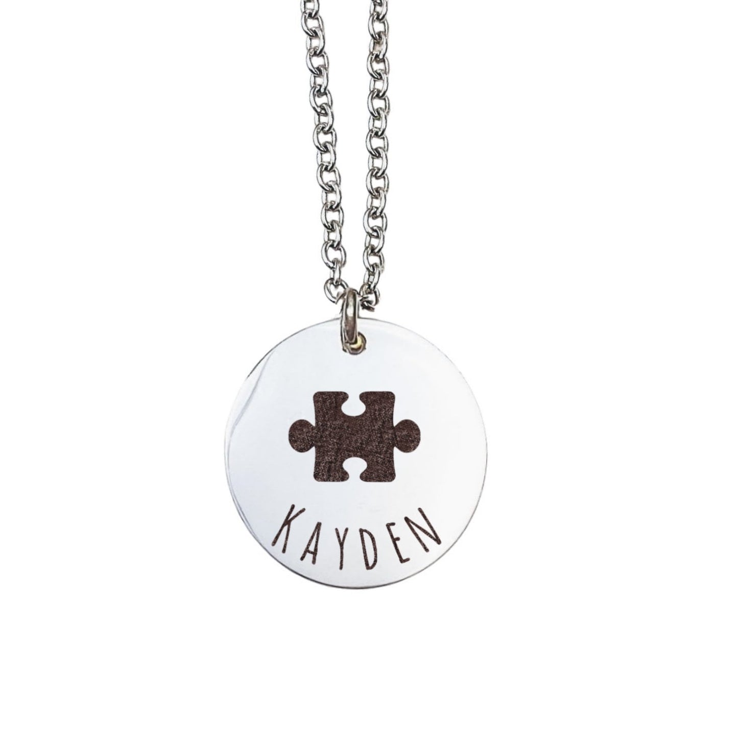 PUZZLE PIECE + NAME NECKLACE - Avy + Tay