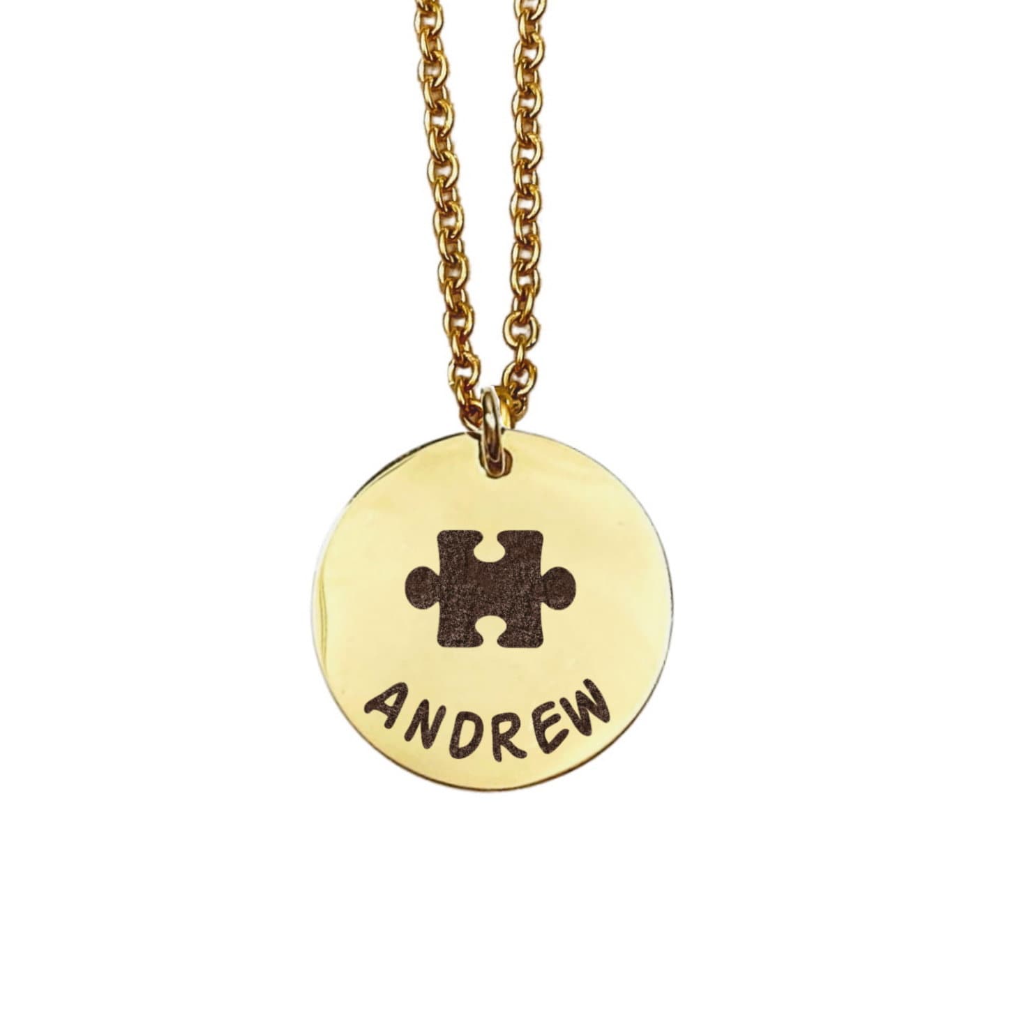 PUZZLE PIECE + NAME NECKLACE - Avy + Tay