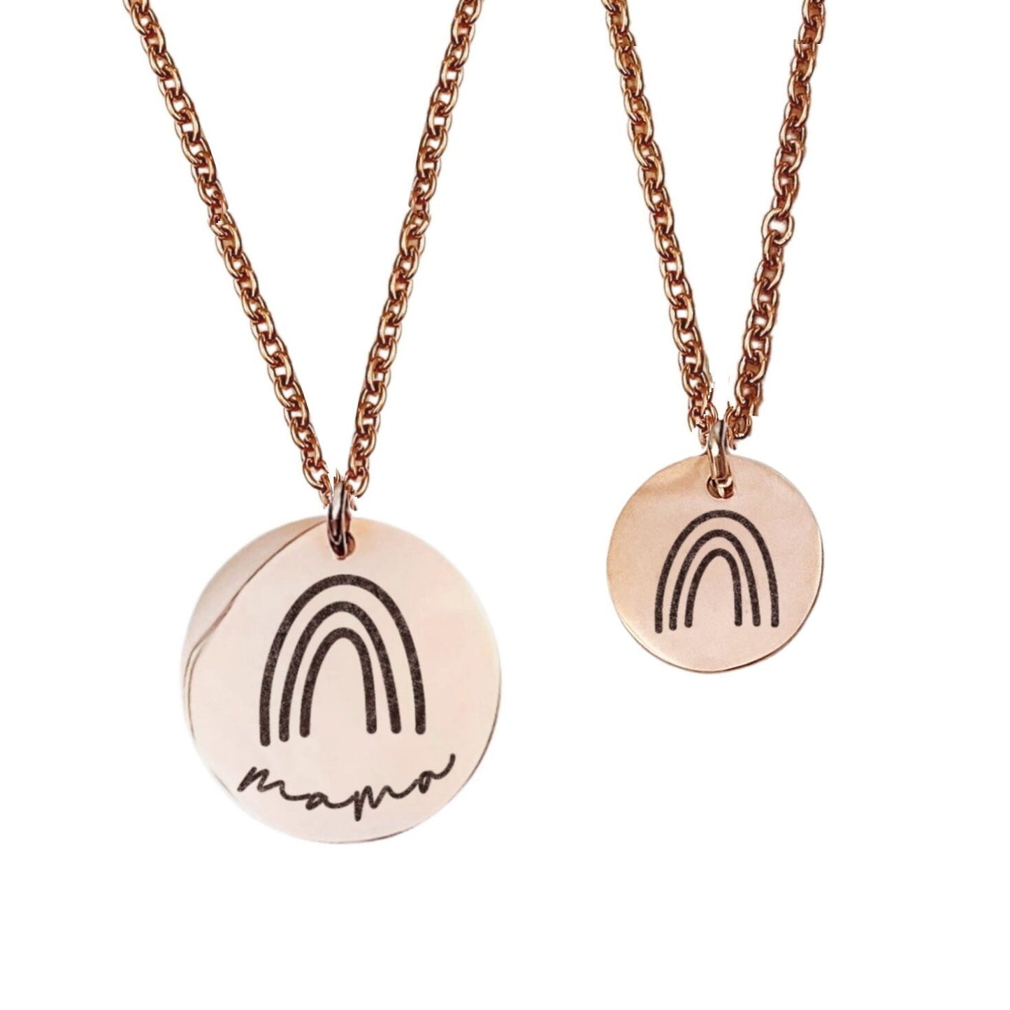 RAINBOW MAMA MOMMY + ME NECKLACE SET - Avy + Tay