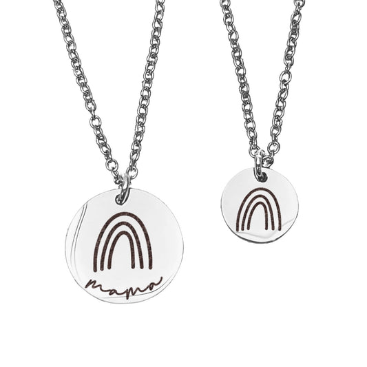 RAINBOW MAMA MOMMY + ME NECKLACE SET - Avy + Tay