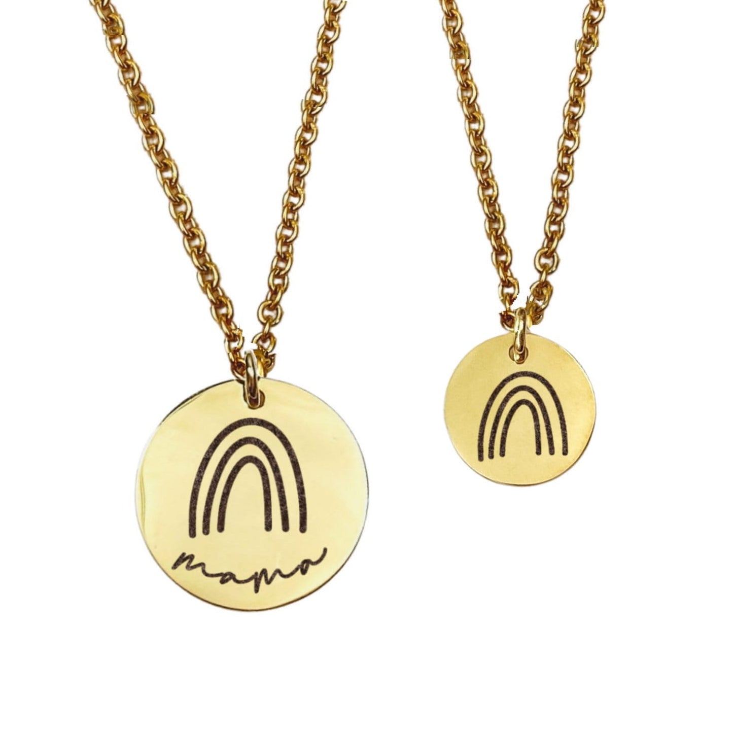 RAINBOW MAMA MOMMY + ME NECKLACE SET - Avy + Tay