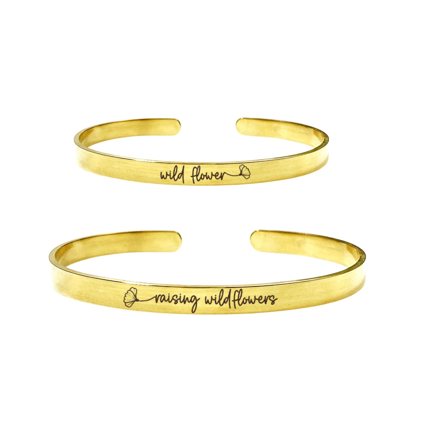 RAISING WILDFLOWERS MOMMY + ME CUFF SET - Avy + Tay