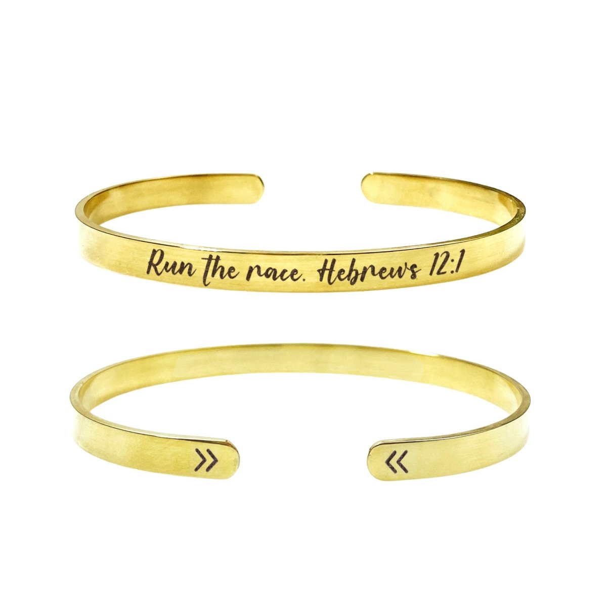 RUN THE RACE HEBREWS 12:1 CUFF - Avy + Tay