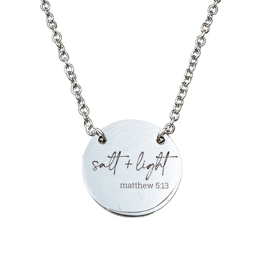 SALT + LIGHT MATTHEW 5:13 NECKLACE - Avy + Tay