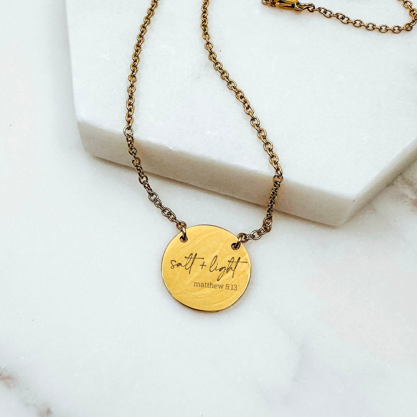 SALT + LIGHT MATTHEW 5:13 NECKLACE - Avy + Tay