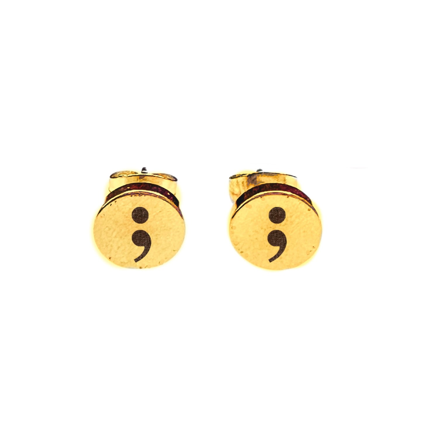 SEMICOLON EARRING STUDS - Avy + Tay