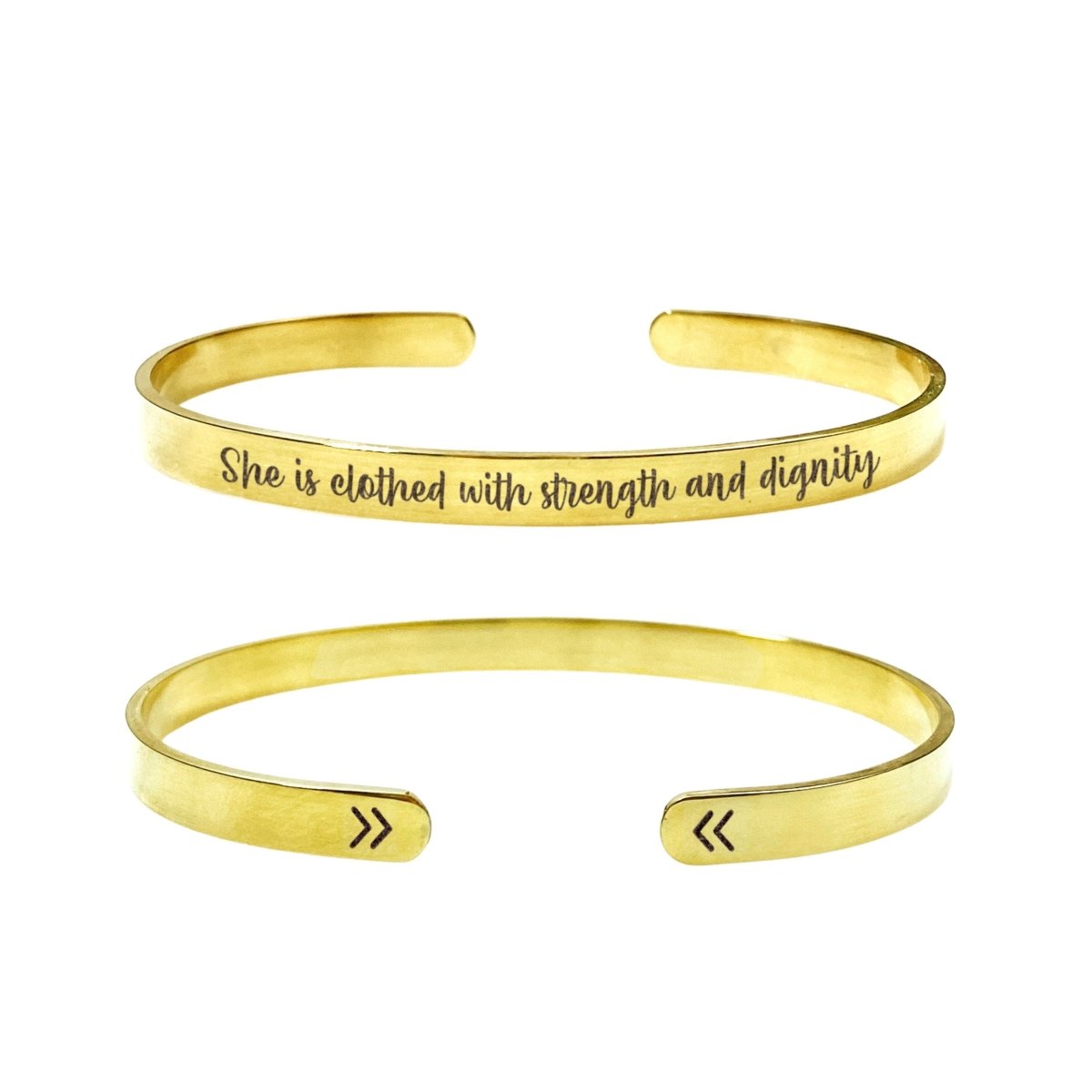 SHE IS CLOTHED WITH STRENGTH AND DIGNITY CUFF - Avy + Tay