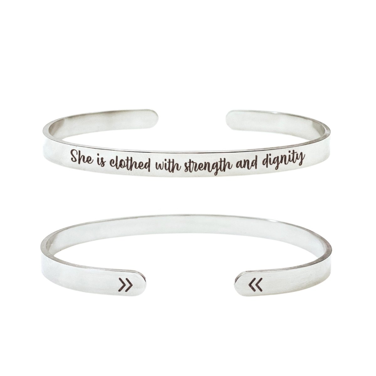 SHE IS CLOTHED WITH STRENGTH AND DIGNITY CUFF - Avy + Tay