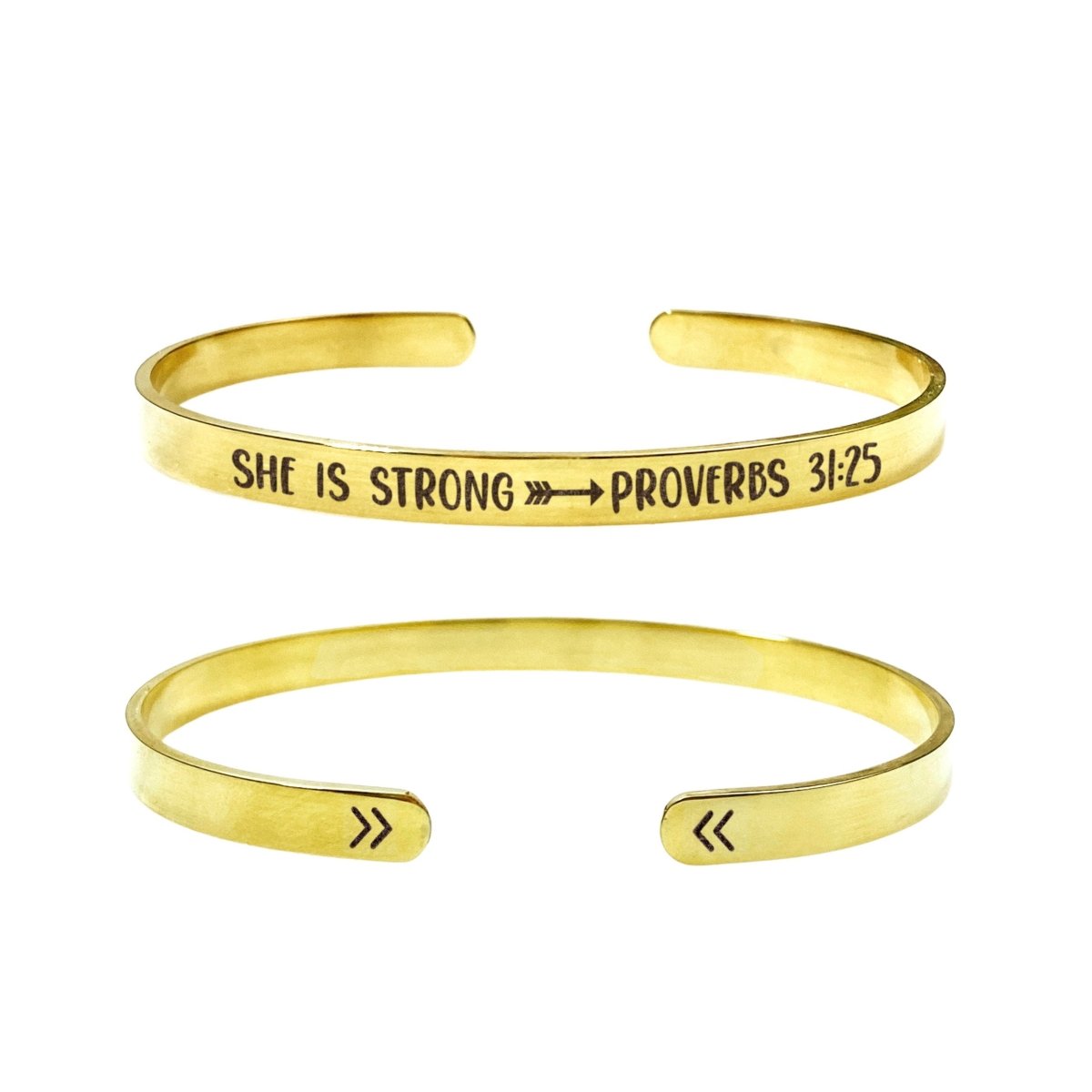 SHE IS STRONG PROVERBS 31:25 CUFF - Avy + Tay