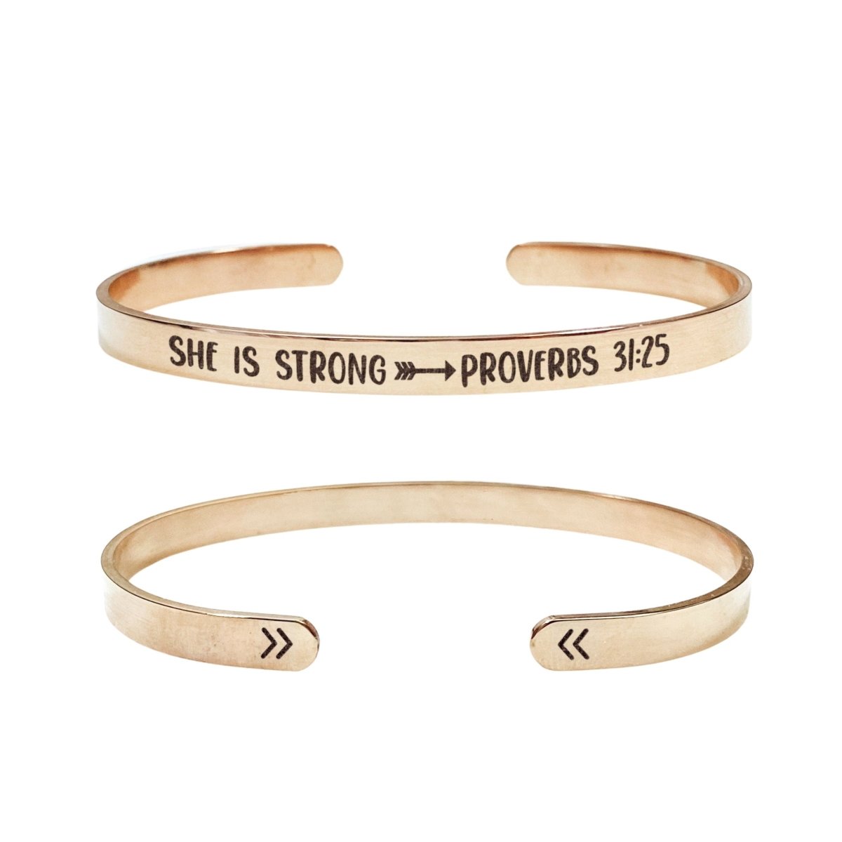 SHE IS STRONG PROVERBS 31:25 CUFF - Avy + Tay