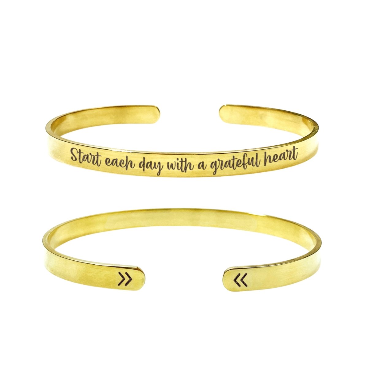 START EACH DAY WITH A GRATEFUL HEART CUFF - Avy + Tay