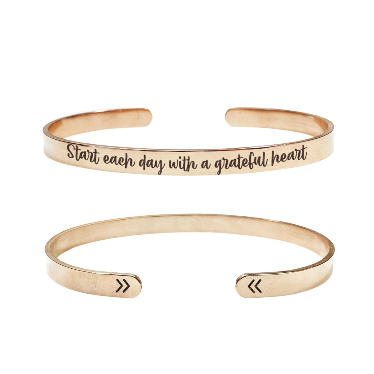 START EACH DAY WITH A GRATEFUL HEART CUFF - Avy + Tay