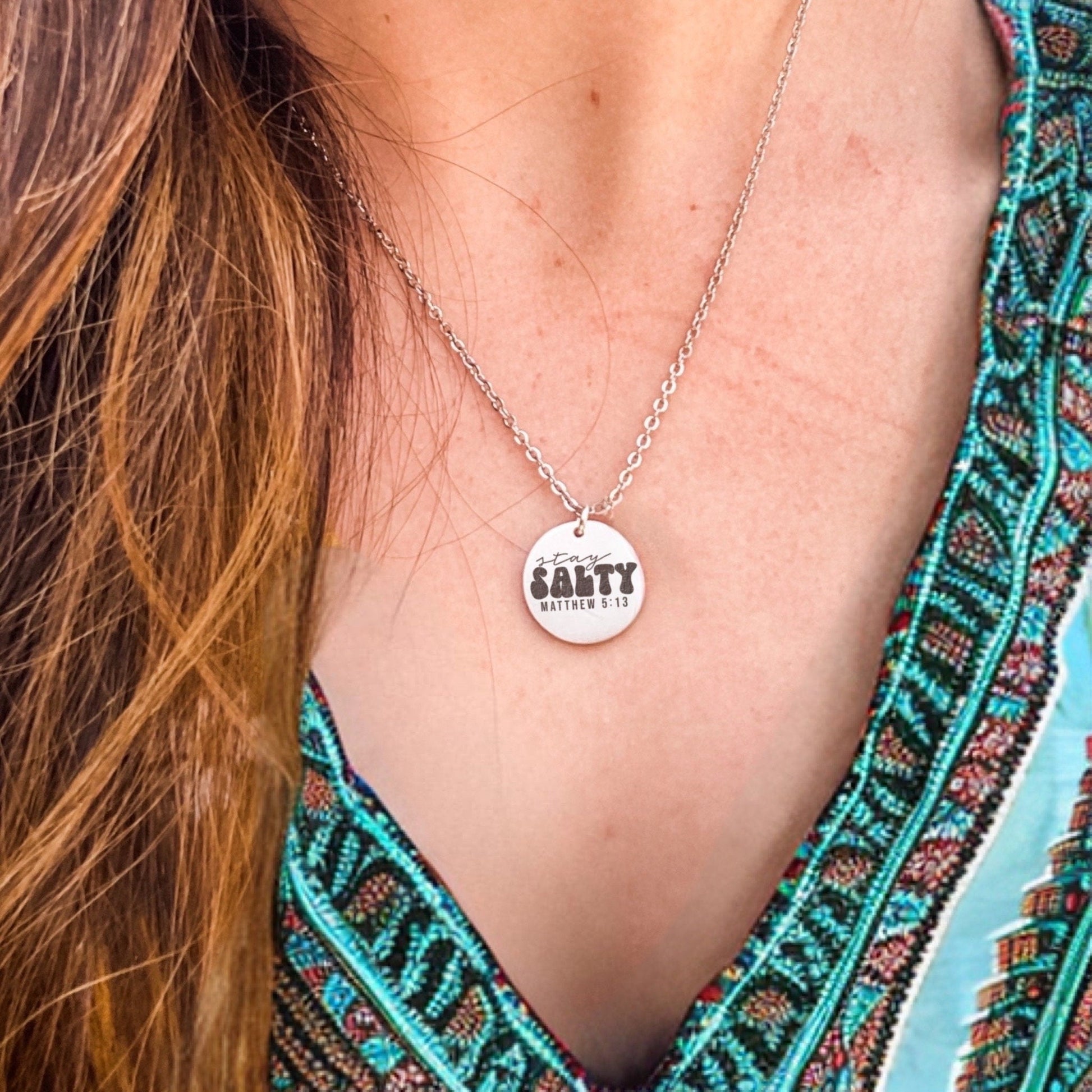 STAY SALTY MATTHEW 5:13 NECKLACE - Avy + Tay