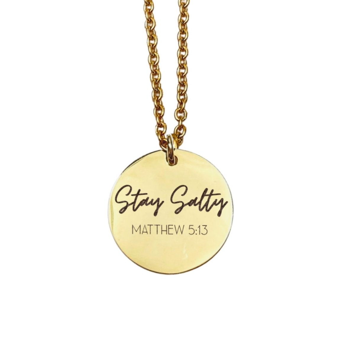 STAY SALTY MATTHEW 5:13 NECKLACE - Avy + Tay