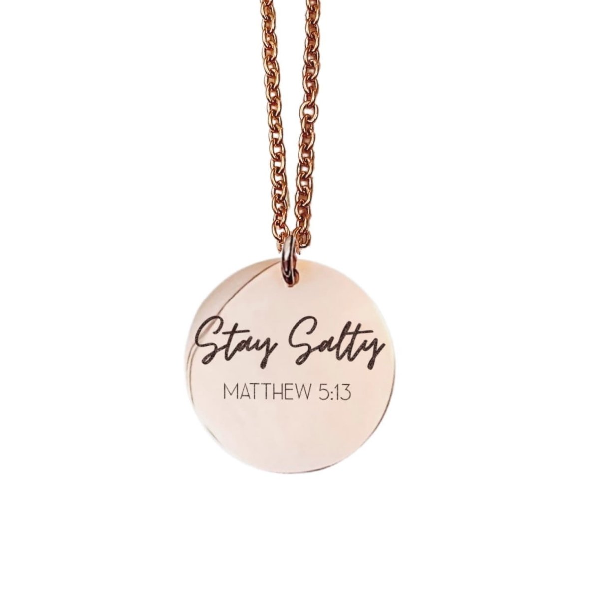 STAY SALTY MATTHEW 5:13 NECKLACE - Avy + Tay