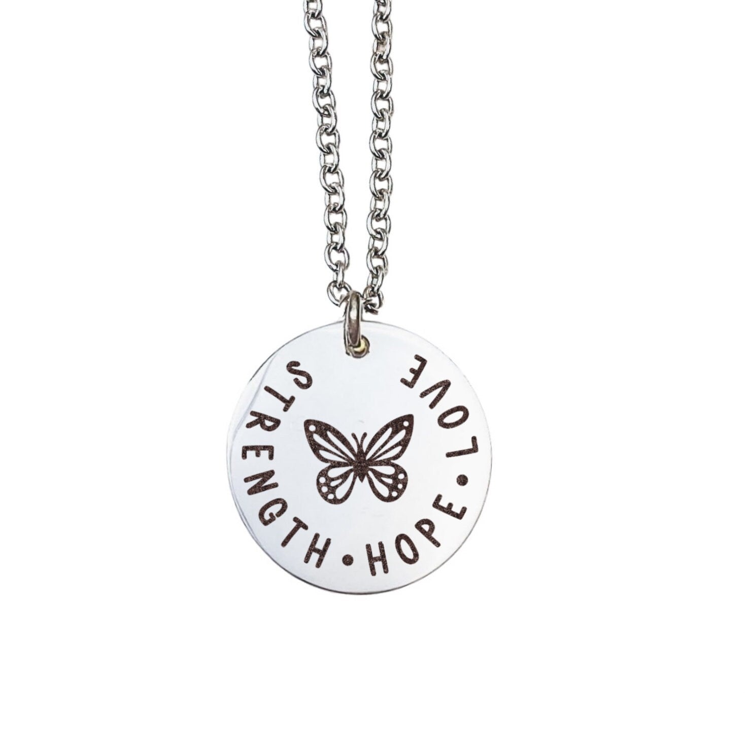 STRENGTH HOPE LOVE NECKLACE - Avy + Tay