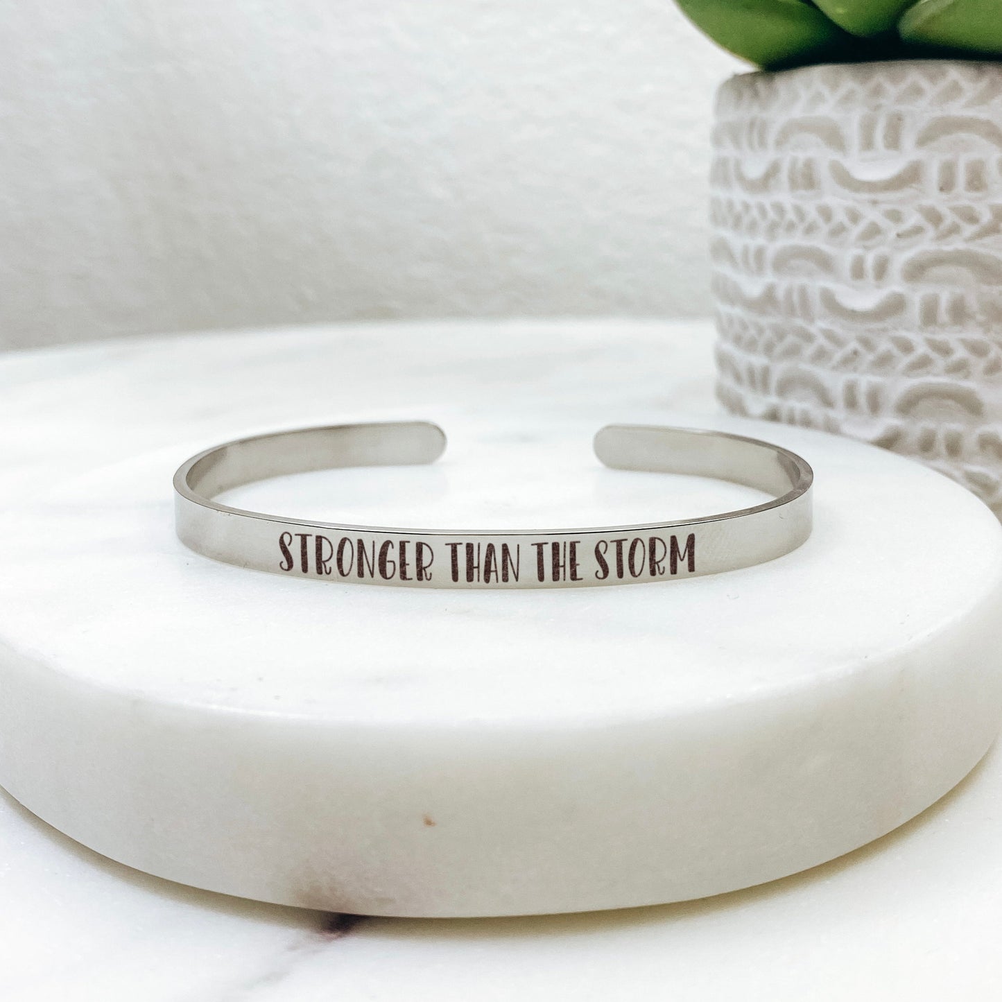 STRONGER THAN THE STORM CUFF - Avy + Tay