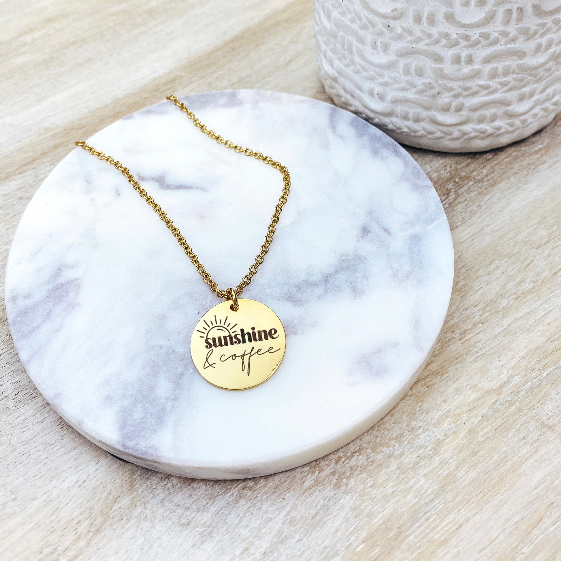 SUNSHINE AND COFFEE NECKLACE - Avy + Tay