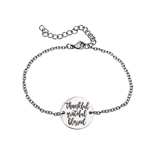 THANKFUL GRATEFUL BLESSED BRACELET - Avy + Tay