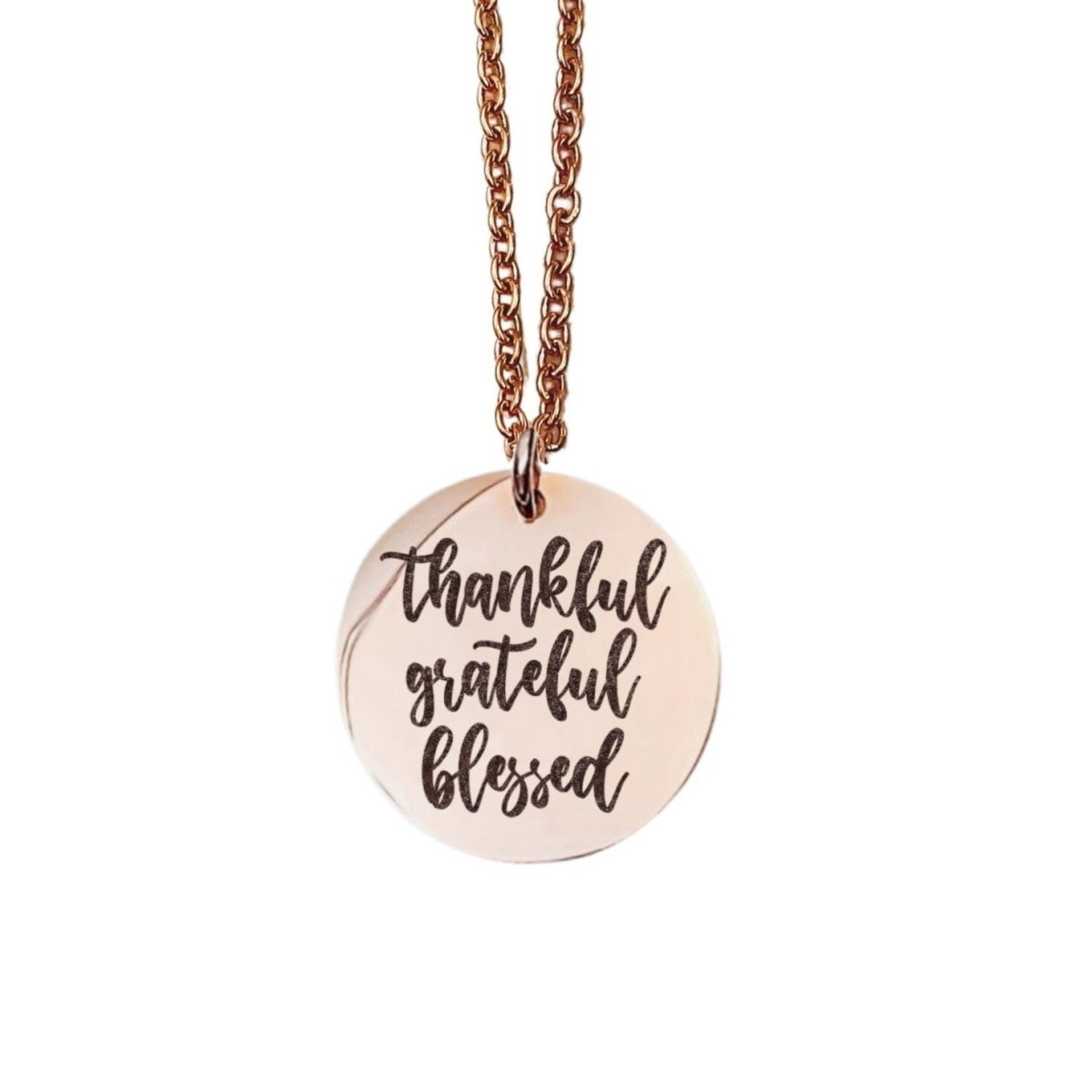 THANKFUL GRATEFUL BLESSED NECKLACE - Avy + Tay