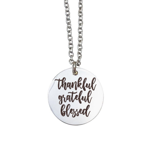 THANKFUL GRATEFUL BLESSED NECKLACE - Avy + Tay