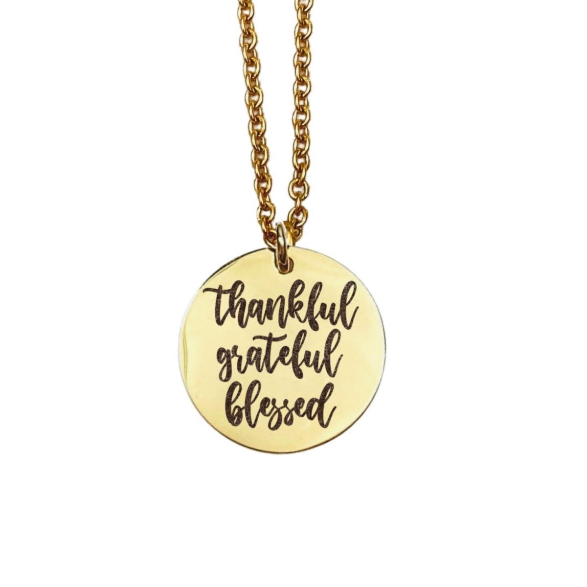 THANKFUL GRATEFUL BLESSED NECKLACE - Avy + Tay