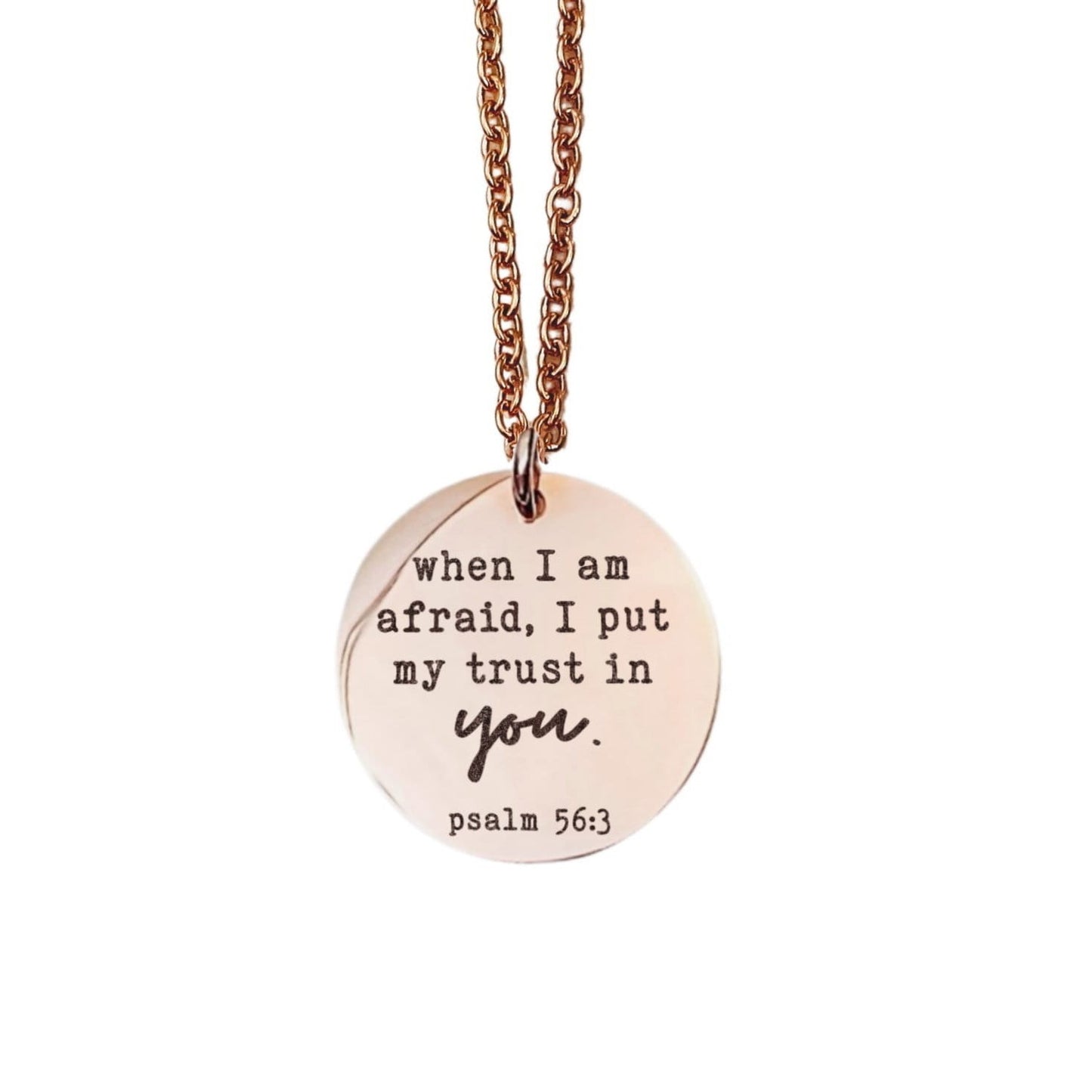 WHEN I AM AFRAID I PUT MY TRUST IN YOU NECKLACE - Avy + Tay