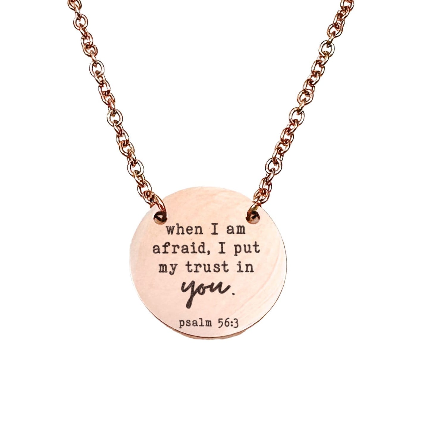 WHEN I AM AFRAID I PUT MY TRUST IN YOU NECKLACE - Avy + Tay