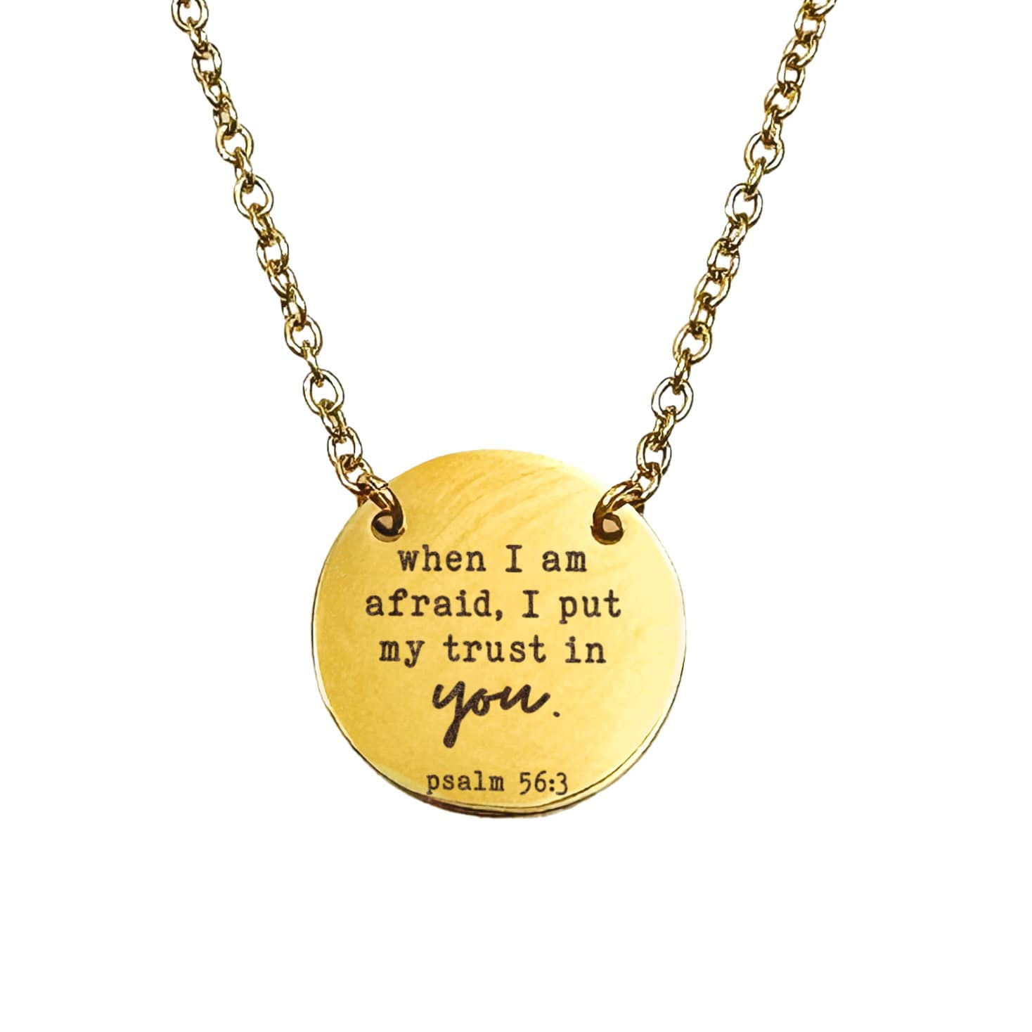 WHEN I AM AFRAID I PUT MY TRUST IN YOU NECKLACE - Avy + Tay