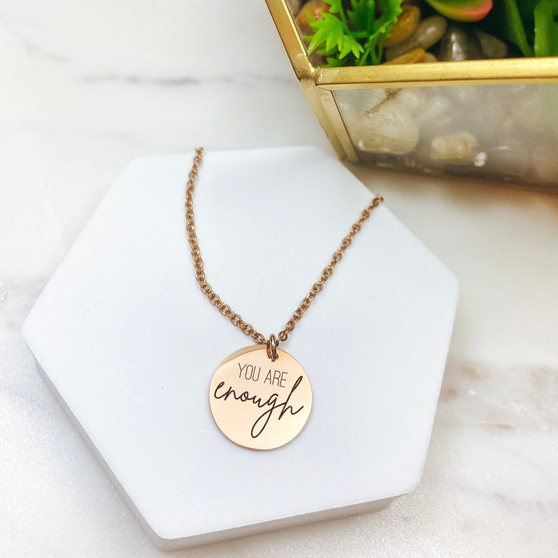 YOU ARE ENOUGH NECKLACE - Avy + Tay