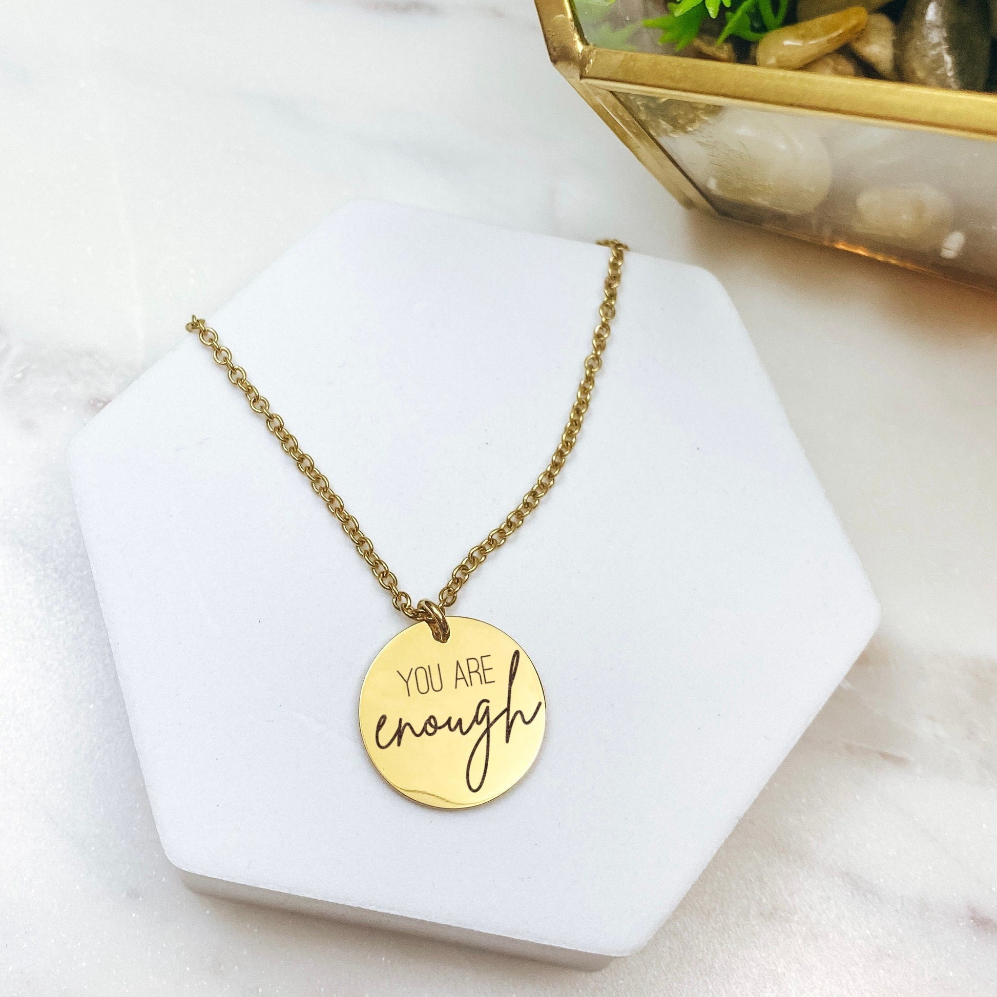 YOU ARE ENOUGH NECKLACE - Avy + Tay