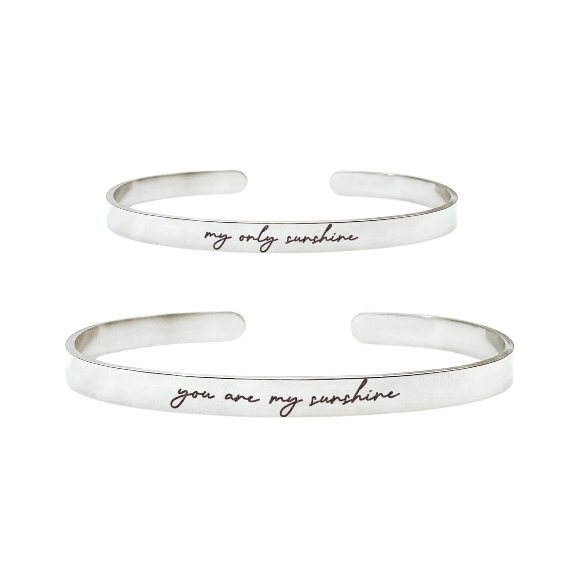 YOU ARE MY SUNSHINE MOMMY + ME CUFF SET - Avy + Tay