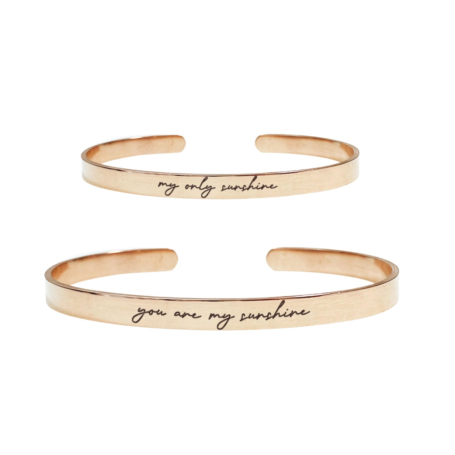 YOU ARE MY SUNSHINE MOMMY + ME CUFF SET - Avy + Tay